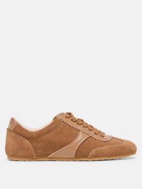 Women's Casual Suede Sneaker in Tan
